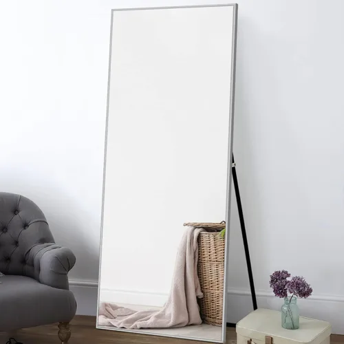 Miniatura 42 de KIAYACI - Espejo para pared de cuerpo completo, espejo para dormitorio o vestidor, se puede colocar de pie, colgado o apoyado contra la pared