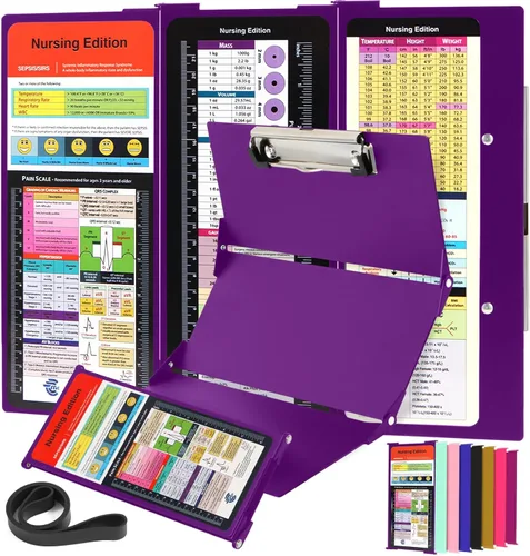 Miniatura 11 de Portapapeles de enfermería Edición de enfermería – 3 capas de aluminio plegable para enfermería Portapapeles de enfermería Esenciales