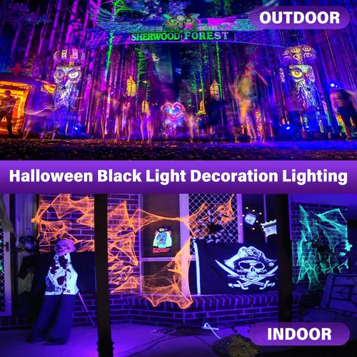 Miniatura 4 de Luz negra recargable, luz negra alimentada por pilas, luz negra UV inalámbrica de 395 nm para fiesta de neón que brilla en la oscuridad, acuario