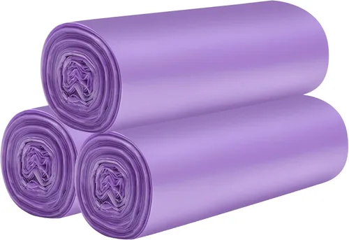 3 rollos de bolsas de basura pequeñas – 60 unidades duraderas de 4 galones bolsas de basura pequeñas para el hogar, oficina, cocina, baño, 60