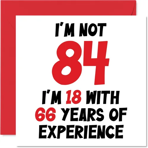 Miniatura 63 de Tarjeta de cumpleaños número 100 para mujeres y hombres, no 100, soy 18 con 82 años de experiencia, divertida tarjeta de felicitación de feliz