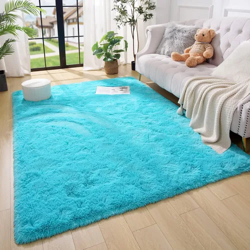 Miniatura 47 de Amearea Alfombra de Área Peluda Esponjosa para Dormitorio de Niños Sala de Estar, Extra Suave y Difusa Alfombras Peludas, Antideslizante, Alfombra