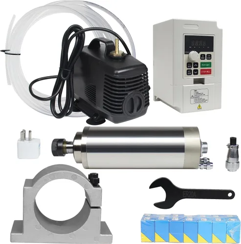 RATTMMOTOR 2.2KW 220V refrigerado por agua ER20 motor de husillo 80MM 24000RPM 400HZ+2.2KW 3HP VFD Inverter AC 220V variable frecuencia