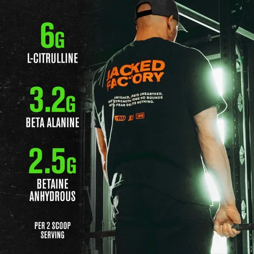 Miniatura 7 de Jacked Factory NITROSURGE Suplemento Pre Entrenamiento - Energía Sin Límites, Ganancias Instantáneas de Fuerza, Enfoque Claro y Bombeos Intensos