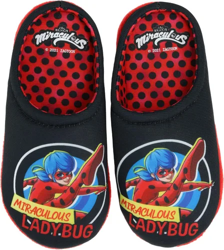 Miniatura 4 de Miraculous Conjunto de pijama de 2 piezas para niña con pantuflas Cozeez