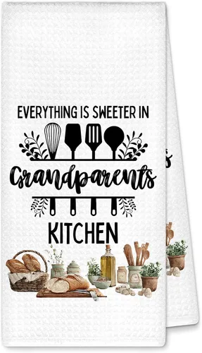 Miniatura 8 de Toallas de cocina con regalos de Grammy de nietos, regalos para abuela, abuela, toalla de mano decorativa, toalla de cocina, toalla de té