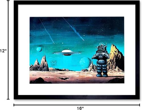 Miniatura 5 de The Art Stop ROBBY ROBOT PROHIBIDO PLANETA ESTRELLAS ESTRELLAS SCI FI MARCO IMPRESIÓN FOTO F12X551