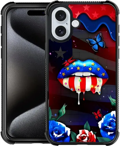 Miniatura 120 de Funda compatible con iPhone X/XS, diseño de bandera estadounidense de béisbol, TPU suave, a prueba de golpes, de vidrio templado, para iPhone X/XS