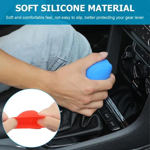 Miniatura 6 de zipelo Paquete de 2 fundas antideslizantes para pomos de palanca de cambios de automóvil, funda de silicona cómoda para palanca de cambios de freno