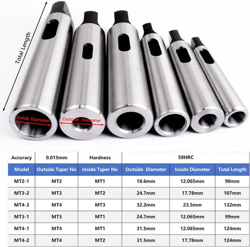 Miniatura 2 de ATOPLEE 3 unids Morse Taper Drill Sleeve Reductor Adaptador para Torno Fresado, MT2 a MT1, MT3 a MT2, MT4 a MT3