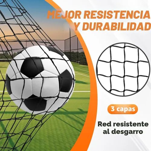 Miniatura 2 de Bearwill Portería de fútbol, porterías de fútbol para niños para patio trasero, juego de 2, portería de fútbol portátil emergente de 4x3 pies
