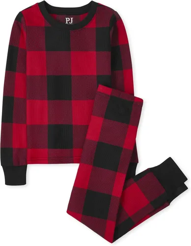 Miniatura 11 de The Children's Place Pijama de Navidad unisex para bebé, algodón Esqueleto
