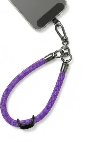 Miniatura 9 de Correa de muñeca para teléfono celular, correa de muñeca para teléfono celular alrededor de la mano con parche de cordón (negro reflectante)