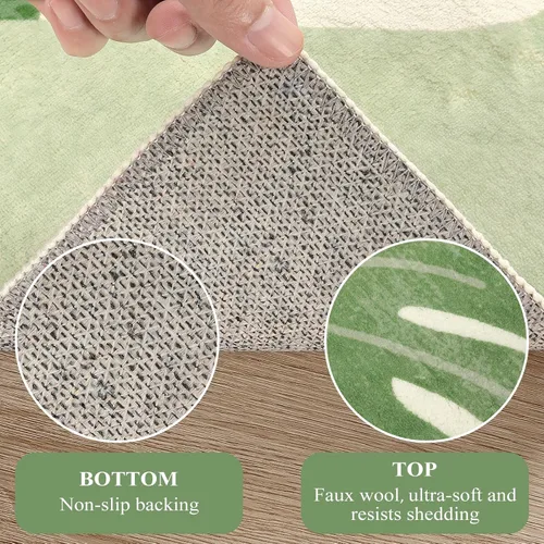 Miniatura 2 de Lukinbox Leaf - Alfombras de área para interiores y exteriores, para patio, 5 x 7 pies, lavable, color verde, alfombra antideslizante para sala