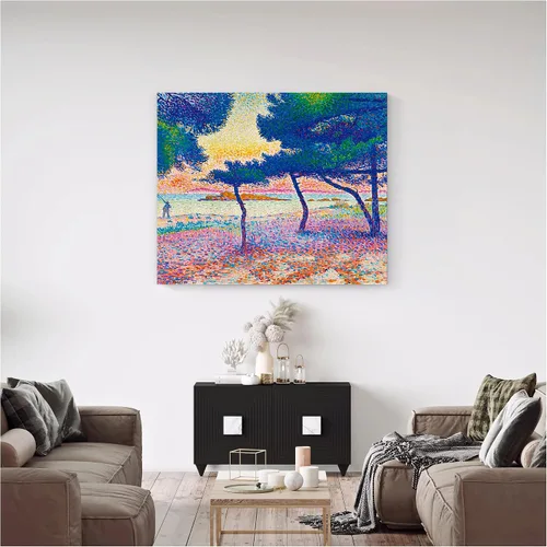 Miniatura 581 de A&T ARTWORK Campo de trigo con cipreses de Van Gogh Las reproducciones de arte clásico mundial, impresiones en lienzo giclée para decoración