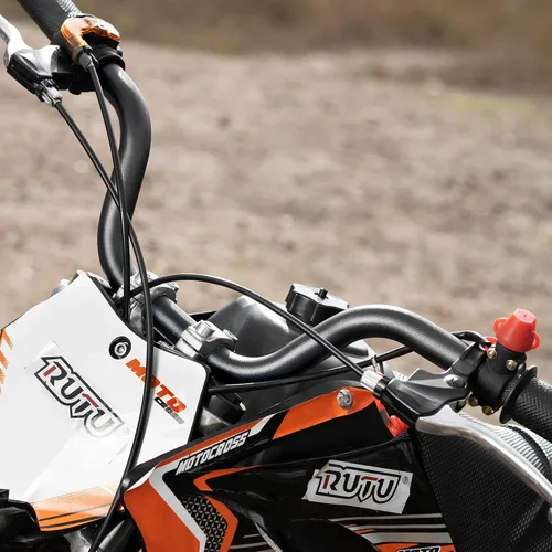 Miniatura 4 de RUTU - Manillares de 7/8 pulgadas para moto de cross para niños de 49-70 cc, barra de mango resistente para 2 tiempos ATV Dirt Bike KX, scooter Negro