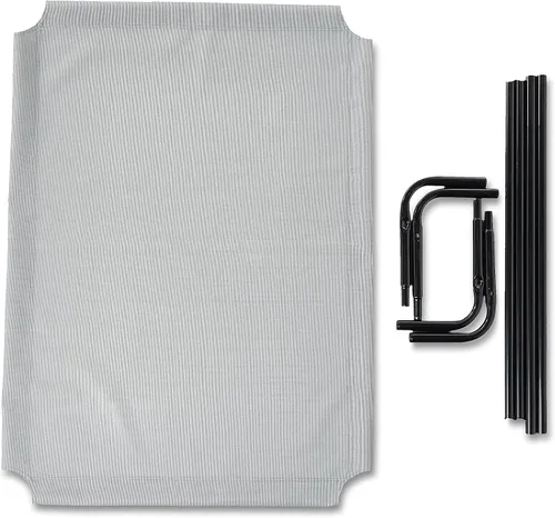 Miniatura 6 de Amazon Basics Cama elevada transpirable y refrescante para perros con marco de metal para perros grandes, 51 x 31 x 8 pulgadas, color gris