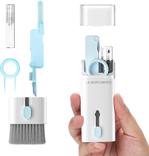 Miniatura 9 de Kit limpiador de electrónica. Cepillo para teclado, herramienta de limpieza de Airpod, limpiador de pantalla de teléfono. para computadoras