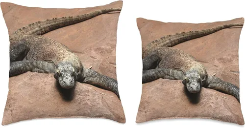 Miniatura 3 de Komodo Dragon Merch Komodo Dragon - Almohada de 16 x 16 pulgadas, multicolor