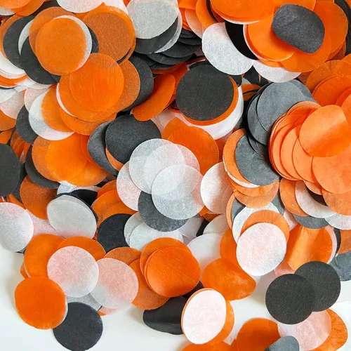 Miniatura 15 de Globos rellenos de confeti negro de 1 pulgada o decoración de fiesta de mesa, 5000 piezas