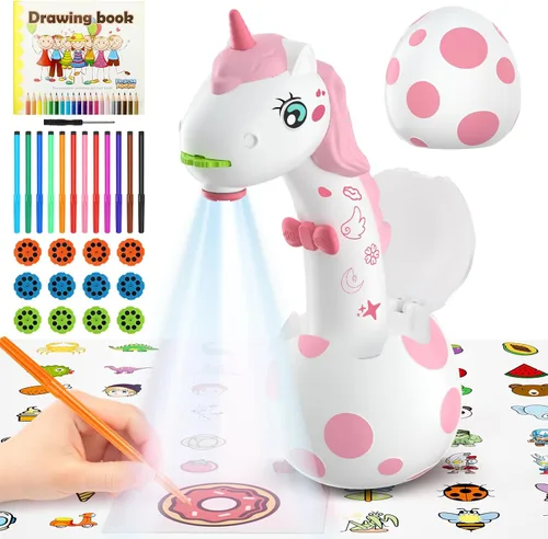 Miniatura 9 de KETIEE Proyector de Dibujo para Niños, Juguete con Proyector para Trazar y Dibujar con Luz y Música, Proyector Inteligente para Bocetos para Niños