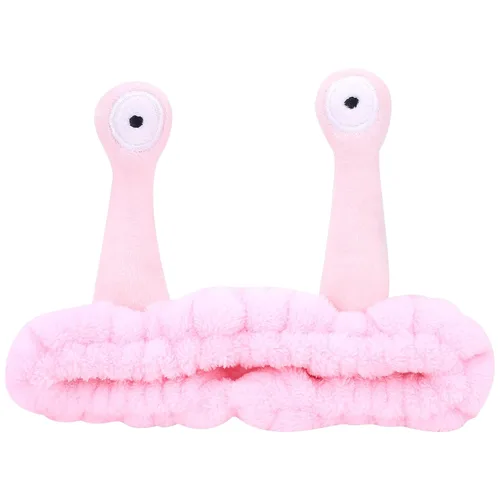 Miniatura 10 de Jowmoy Bonita diadema de orejas de conejo, diseño de ojo de rana, elástica para lavar la cara, para mujeres, maquillaje, ducha, spa. Q-Orejas