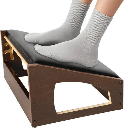Reposapiés ergonómico, 4 alturas ajustables, reposapiés debajo del escritorio, almohadillas suaves, reposapiés para oficina, mejora la postura,