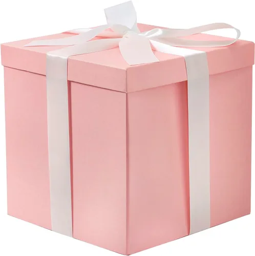 Miniatura 10 de RUSPEPA Caja de regalo mediana negra con tapas, cinta y papel de seda, caja de regalo plegable perfecta para cumpleaños, graduación, día del padre