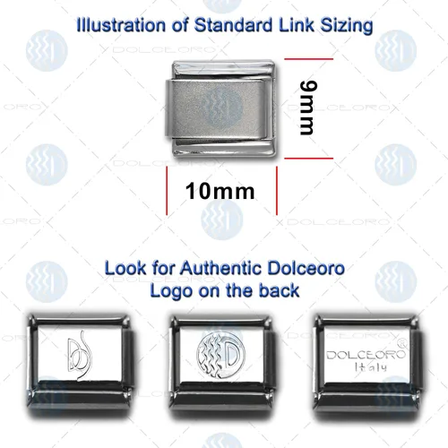 Miniatura 4 de 9mm Italian Starter Charm Bracelet, Starting at 18 Links for 6 Wrist Size - for Larger Sizes SELECT A SIZE Option, Interlocking Stainless Steel