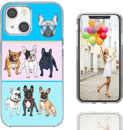 Miniatura 4 de Funda protectora completa a prueba de golpes, delgada, suave, TPU transparente, para iPhone 14/13 6.1, diseño de animales de dibujos animados