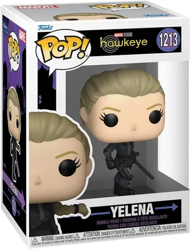 Miniatura 3 de POP Marvel: Hawkeye – Yelena Belova [Black Widow] Funko Figura de vinilo (paquete con funda protectora de caja compatible)
