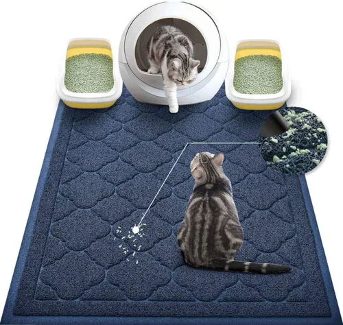 WePet Tapete para caja de arena para gatos, almohadilla de PVC premium para gatitos, alfombra de captura duradera, sin ftalatos, resistente a la