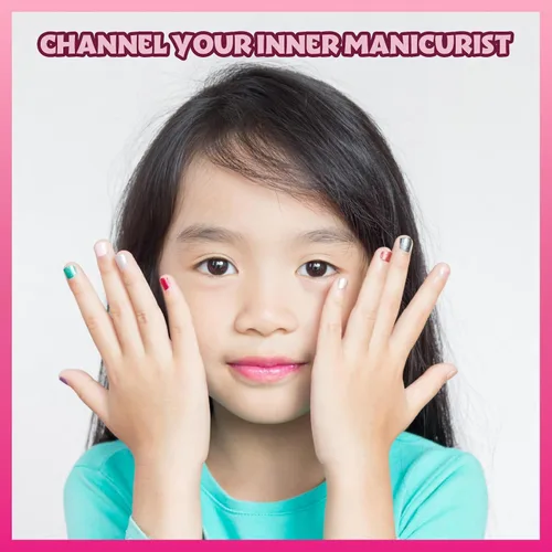 Miniatura 7 de Barbie Movie - Juego de 18 esmaltes de uñas a base de agua para niños, incluye esmalte de uñas, gemas de uñas, lima de uñas para mayores de 3 años