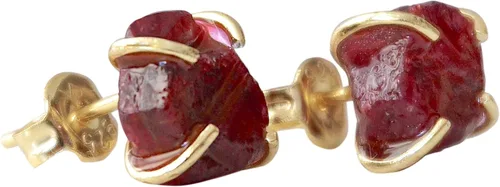 Miniatura 14 de Aretes de tuerca de cristal con piedra natal para mujer