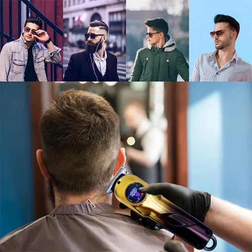 Miniatura 3 de Cortapelos profesionales para hombres, juego de cortapelos inalámbricos y recortadora de pelo, cortapelos de peluquería para cortar cabello