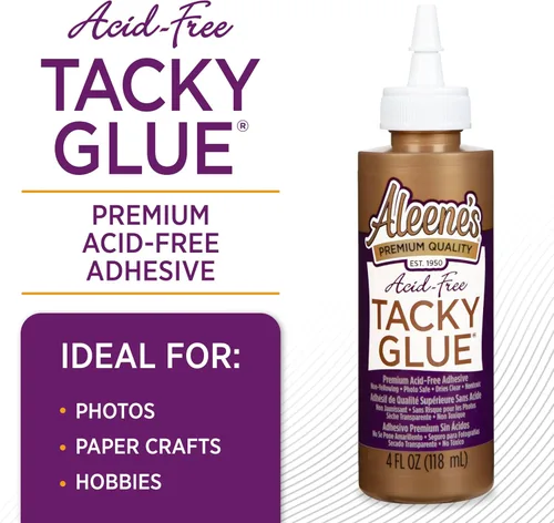 Miniatura 3 de Aleene's DC26425 Pegamento pegajoso sin ácidos, 4 oz.