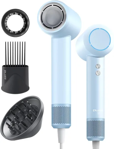Miniatura 17 de Secador de pelo profesional con difusor para cabello rizado, secador iónico negativo de 1,312.3 ft para secado rápido, motor sin escobillas de alta