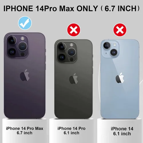 Miniatura 7 de MARKILL Funda compatible con iPhone 14 Pro de 6.1 pulgadas con soporte de anillo integrado, protección contra caídas de grado militar, carcasa