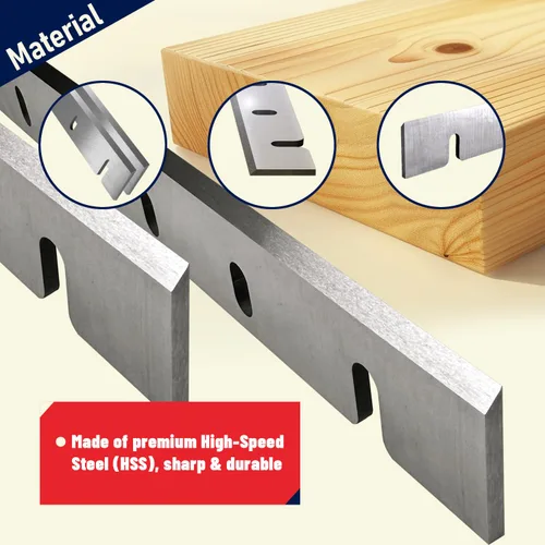 Miniatura 3 de Cuchillos de cepilladora de 12-1/2 pulgadas para DeWalt DW733 Cepilladora DW7332 Piezas de repuesto para cepilladora gruesa, HSS 12-1/2 "x 1-1/16" x