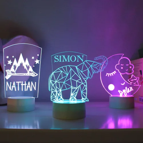 Miniatura 27 de Luz Nocturna Personalizada de Elefante Etchey, Luz Nocturna de Elefante, Habitación de Niño, Decoración de Dormitorio Infantil, Luz para Dormitorio