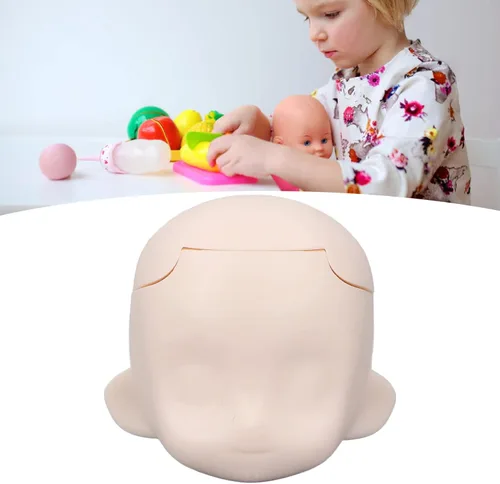 Miniatura 3 de Cabeza de muñeca en blanco, cabeza de muñeca articulada de silicona de repuesto, exquisita para muñeca articulada de bola de 1/12 (súper blanco)