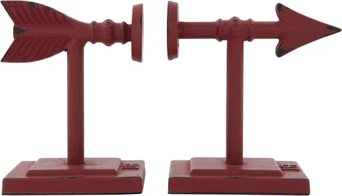 Miniatura 12 de Creative Co-Op Sujetalibros de hierro fundido en forma de flecha de bronce (juego de 2 piezas)