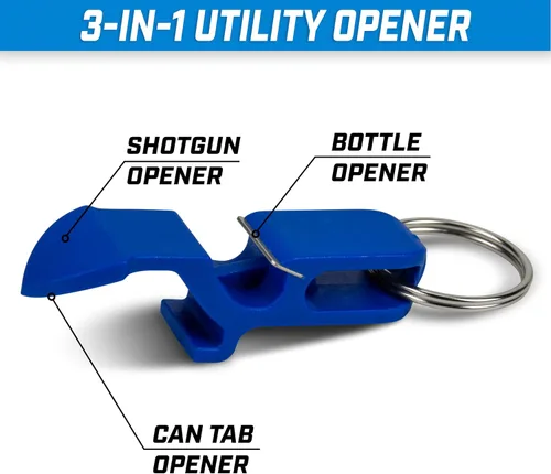 Miniatura 2 de GoPong Abridor de escopeta de cerveza definitivo, paquete de 10 llaveros, ideal para recuerdos de fiesta, portón trasero y más, elige tu