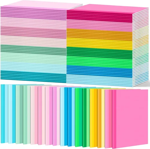 Miniatura 10 de Handepo 100 paquete de cuadernos de composición A5/A6 con líneas rayadas, cuadernos de composición de cartón Kraft a granel con cubierta suave
