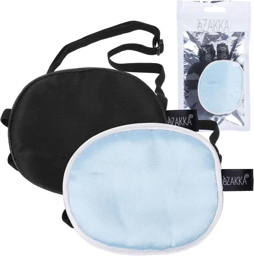 eZAKKA Parches oculares para adultos y niños, 2 piezas de parche de seda médico para ojo izquierdo derecho ojo perezoso después de cirugía ambliopía