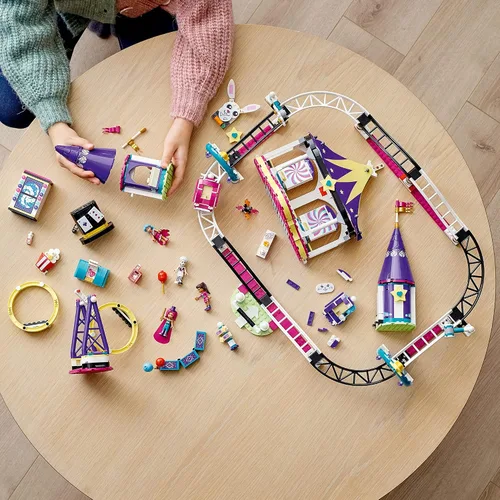 Miniatura 5 de LEGO Friends Magical Funfair - Juego de montaña rusa 41685; juego de simulación para niños que aman los juguetes de parques temáticos; nuevo 2021