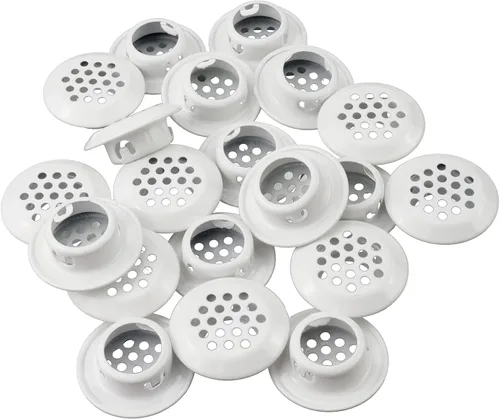 Semetall Air Vents - Paquete de 20 rejillas de ventilación circulares de acero inoxidable de 0.748 in (0.75 pulgadas) para cocina, baño, gabinete,