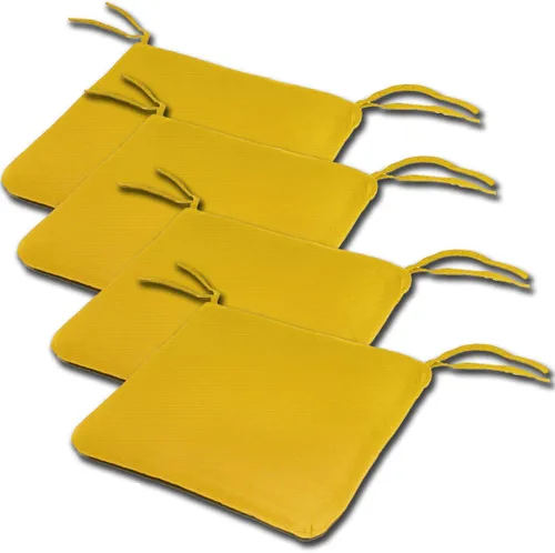 Miniatura 7 de Comfort Classics Sunbrella - Juego de 4 cojines de asiento estilo borde de cuchillo para interiores y exteriores, 20 pulgadas de ancho x 19 pulgadas
