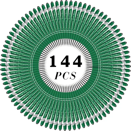 Miniatura 134 de Bolígrafos personalizados a granel con punta de lápiz capacitivo, 12 bolígrafos personalizados con logotipo de mensaje con nombre, bolígrafos