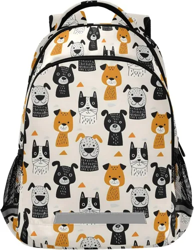 Miniatura 15 de MNSRUU Mochila escolar con correa para el pecho, mochila para laptop Galaxy Planets, mochila de senderismo de viaje para niños y niñas, Animal 031